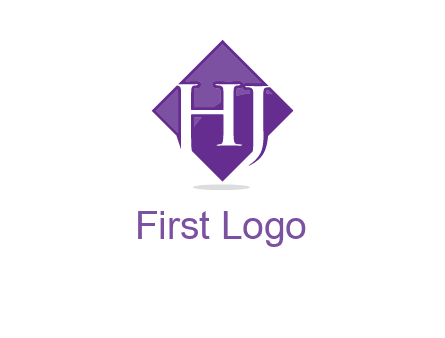 Letters h and j inside the rhombus icon