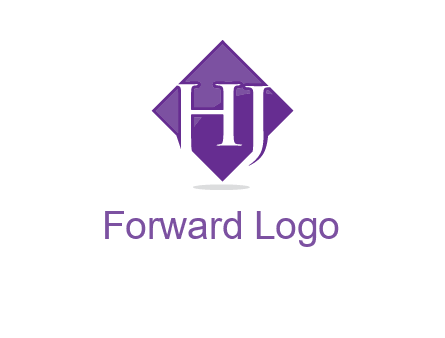 Letters h and j inside the rhombus icon