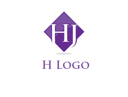 Letters h and j inside the rhombus icon