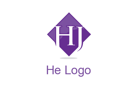 Letters h and j inside the rhombus icon