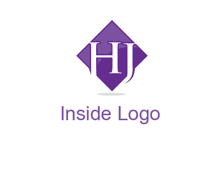 Letters h and j inside the rhombus icon
