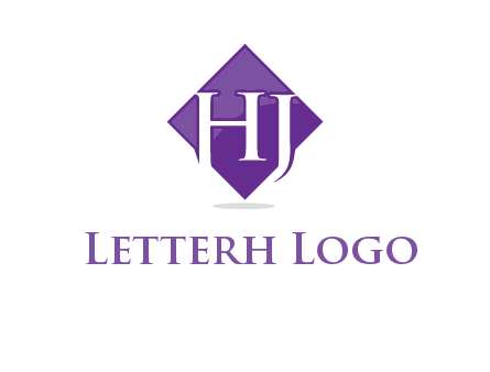 Letters h and j inside the rhombus icon
