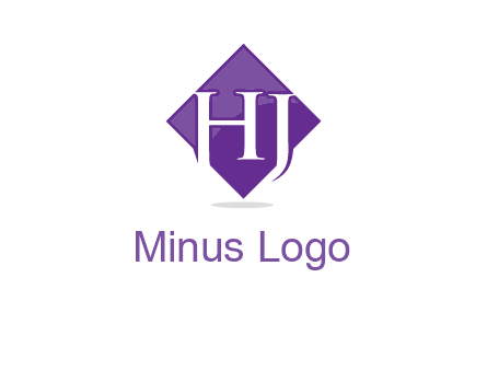 Letters h and j inside the rhombus icon