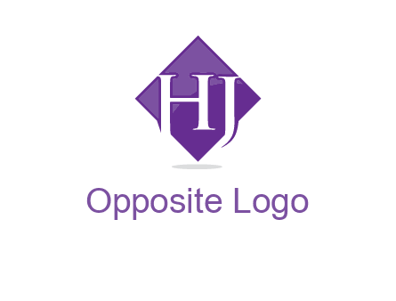 Letters h and j inside the rhombus icon
