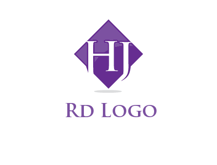 Letters h and j inside the rhombus icon