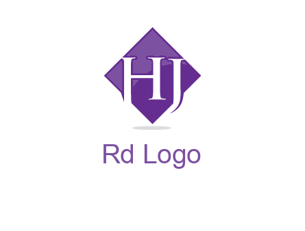 Letters h and j inside the rhombus icon