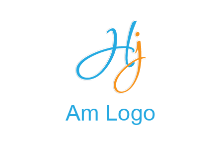 cursive letter HJ