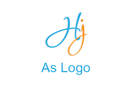 cursive letter HJ