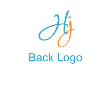 cursive letter HJ