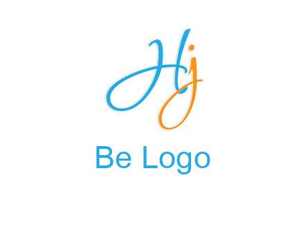 cursive letter HJ