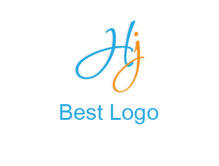 cursive letter HJ