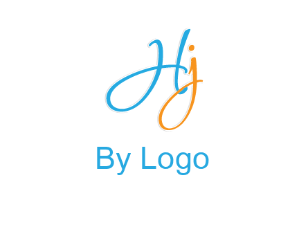 cursive letter HJ