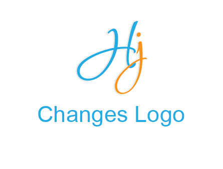 cursive letter HJ