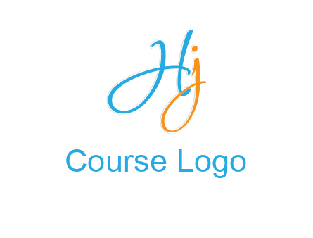 cursive letter HJ