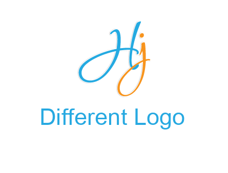 cursive letter HJ