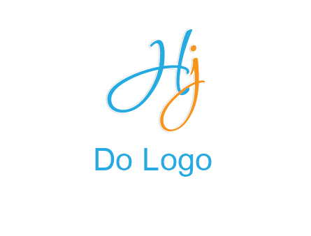 cursive letter HJ