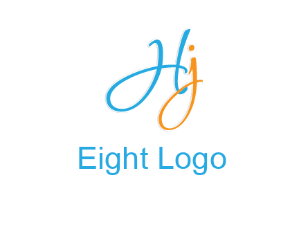 cursive letter HJ
