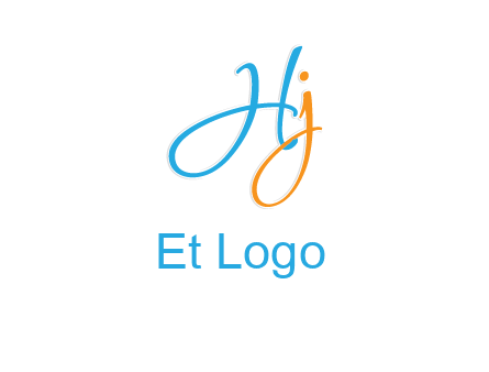 cursive letter HJ