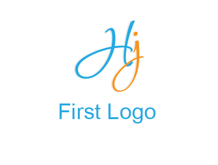 cursive letter HJ
