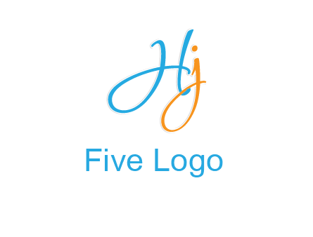 cursive letter HJ