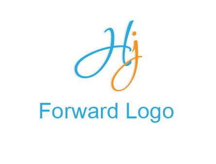 cursive letter HJ