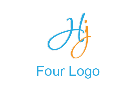 cursive letter HJ