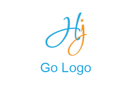 cursive letter HJ