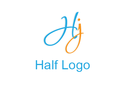 cursive letter HJ