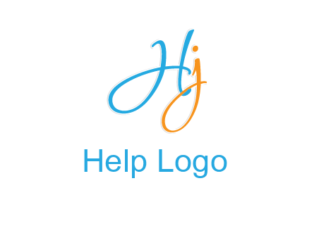 cursive letter HJ