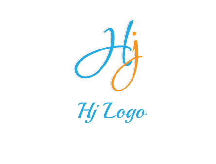 cursive letter HJ