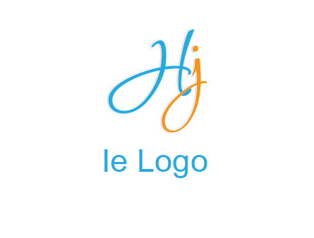 cursive letter HJ