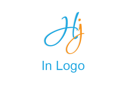 cursive letter HJ