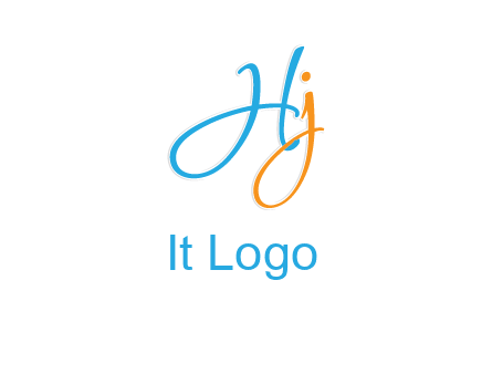 cursive letter HJ