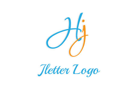 cursive letter HJ