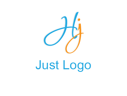 cursive letter HJ