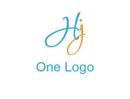 cursive letter HJ