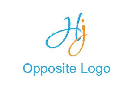 cursive letter HJ