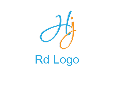 cursive letter HJ