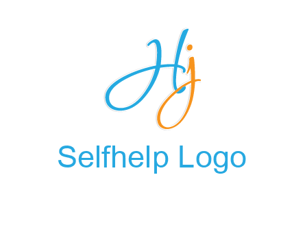cursive letter HJ