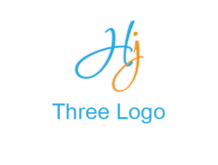 cursive letter HJ