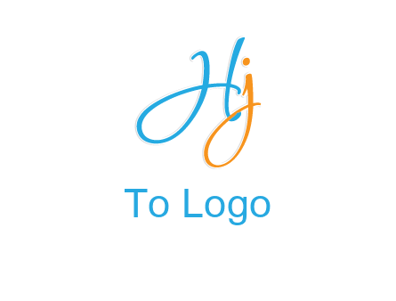 cursive letter HJ