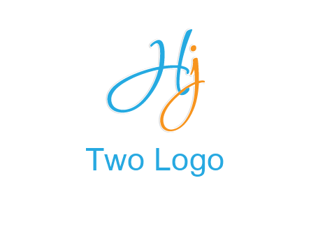 cursive letter HJ