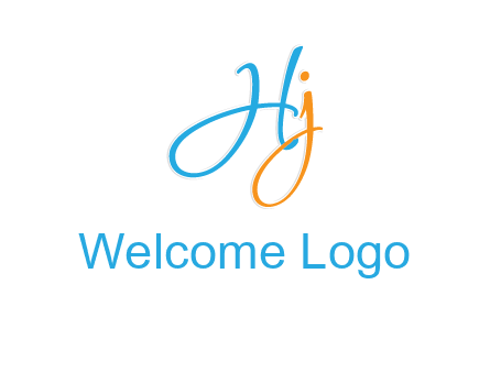 cursive letter HJ