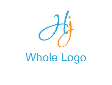 cursive letter HJ