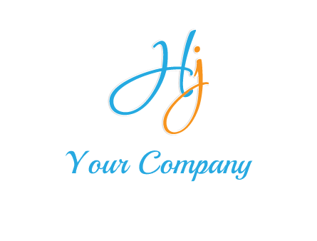 cursive letter HJ