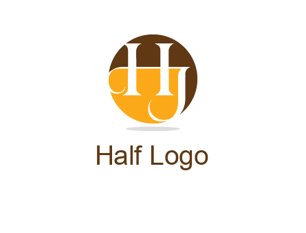 Letters h and j inside the circle icon
