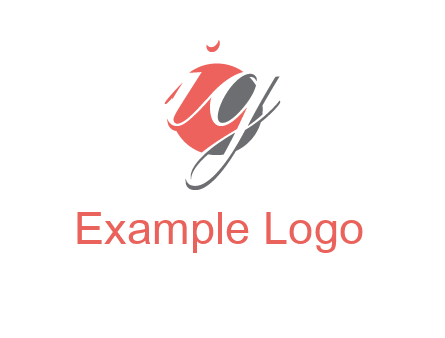 Letters i and g over the circle logo