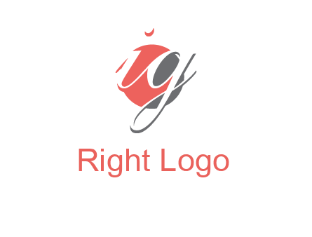 Letters i and g over the circle logo