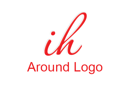 script font letter I joined with letter H