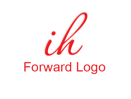 script font letter I joined with letter H
